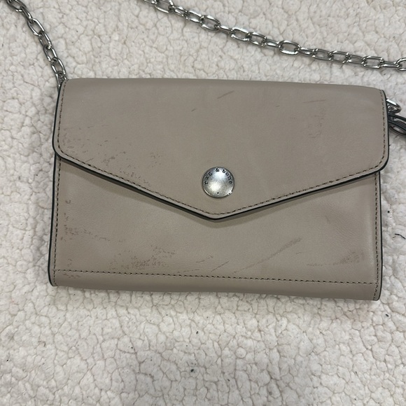 Rag & Bone Atlas Convertible Crossbody Leather Light Khaki With Orange Interior - Picture 2 of 15